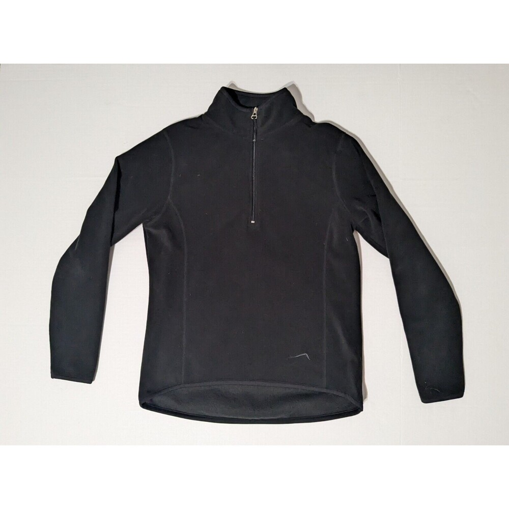 Polar Edge Arctic Fleece Pullover 1/4 Zip Jacket Sweater Women's Medium Black